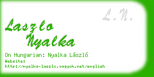 laszlo nyalka business card